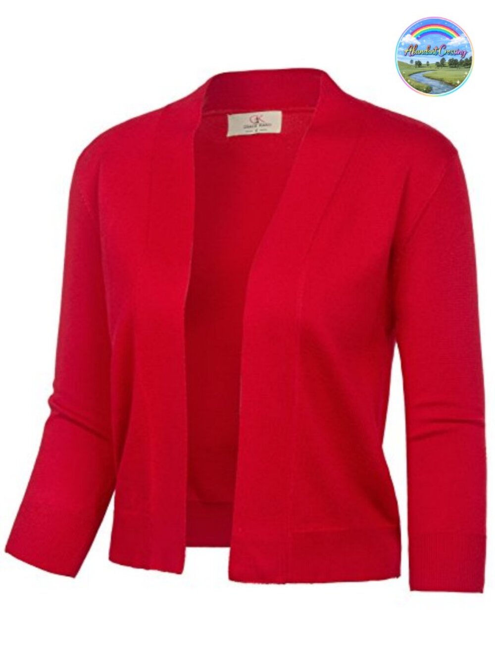 Lightweight Knit Cropped Cardigan 3/4 Sleeve Shrug Bolero